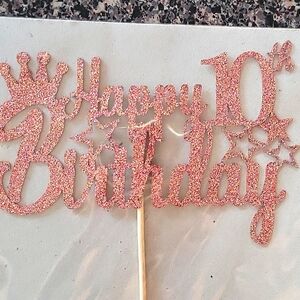 Custom Birthday cake pick 10th birthday